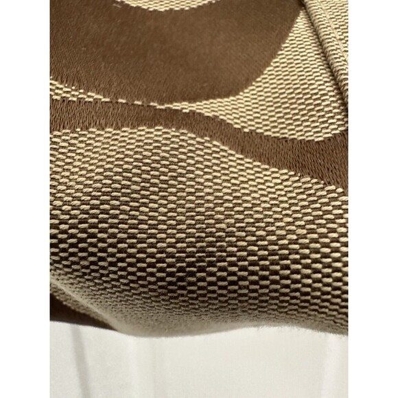 COACH Signature Monogram Bag Style 11648 Carly Shoulder Handbag Tan Preowned - Picture 5 of 12